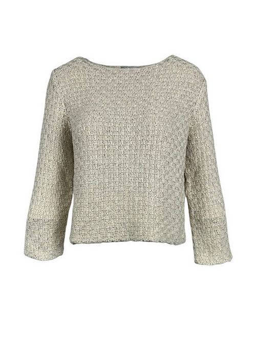 Maglia donna lavorazione stuoia beige Base Milano | B1510-048002